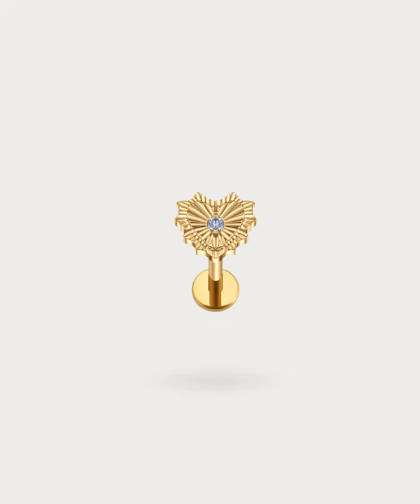 Piercing Forward Helix Con Cuore oro