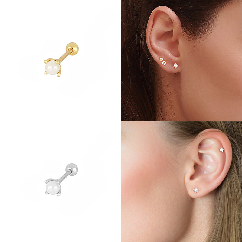 Piercing Orecchio Forward Helix elegante presentato su donna
