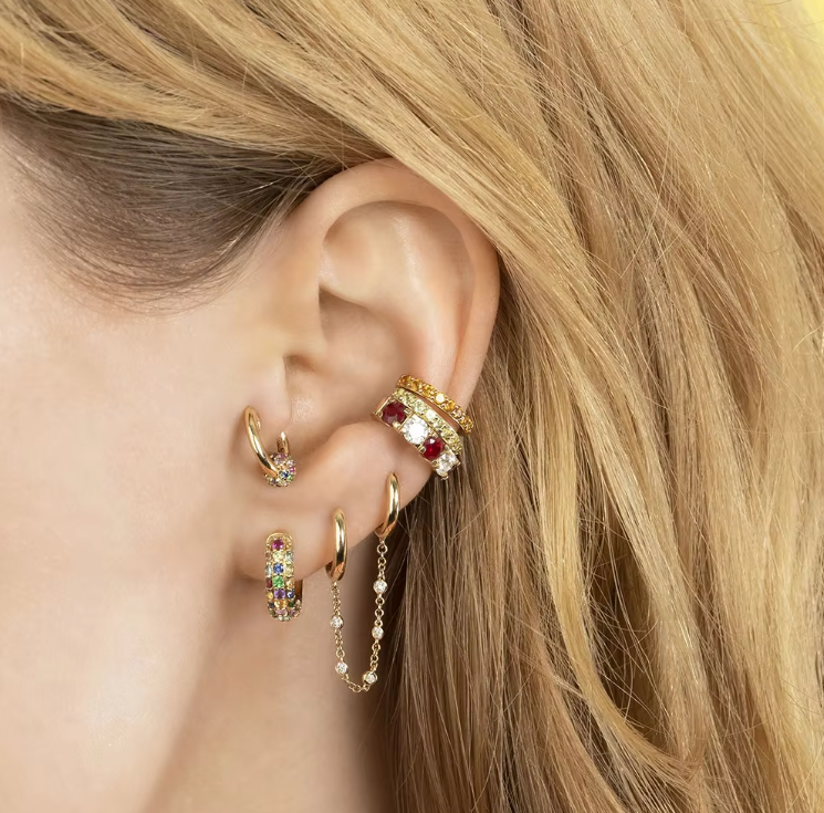 Mónica | Orecchini con Catena