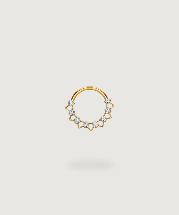 Piercing Alaia Titanium in oro con zirconi, per una lucentezza quotidiana