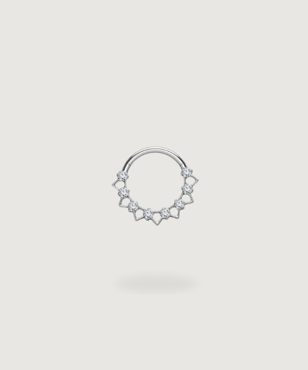 Piercing Alaia Titanium in argento con zirconi, per una lucentezza quotidiana
