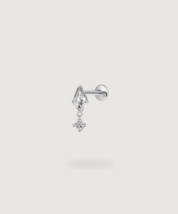 Piercing Trago Thalia in titanio argento