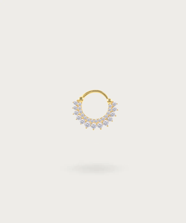 Piercing Daith Stella con Pietre Preziose