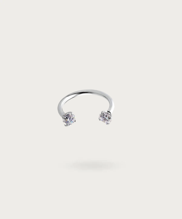 piercing sfera lobo argento