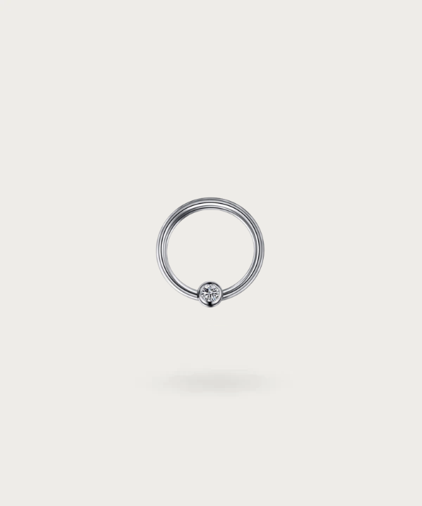 piercing anello Orecchio argentato