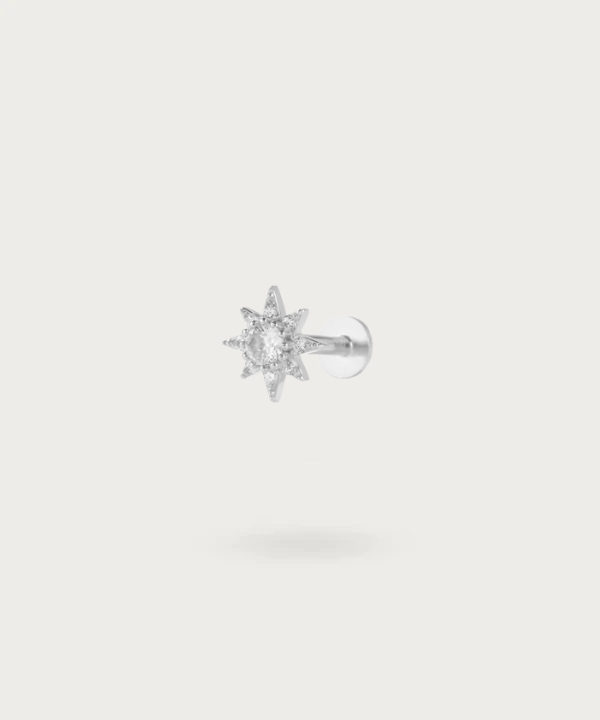 piercing Forward Helix sole argentato con zirconi