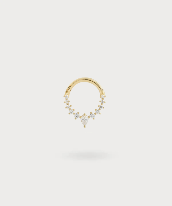 Bella | Anello Piercing Snug con zirconi