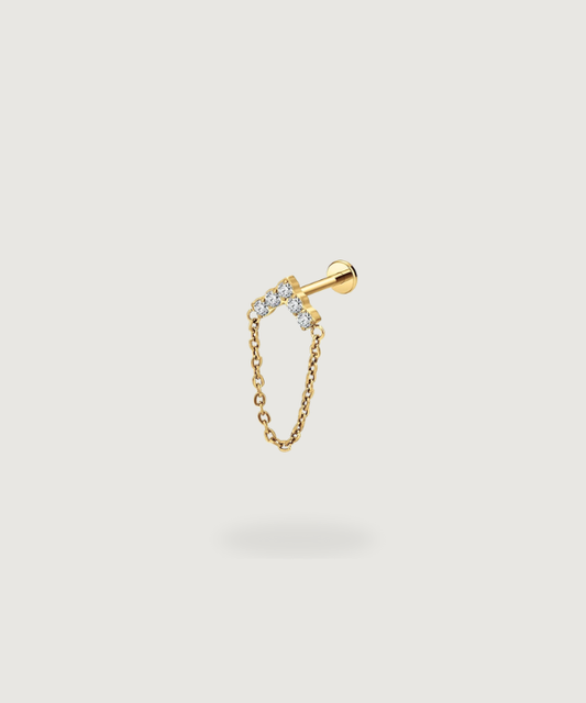 Piercing Tina in titanio dorato 