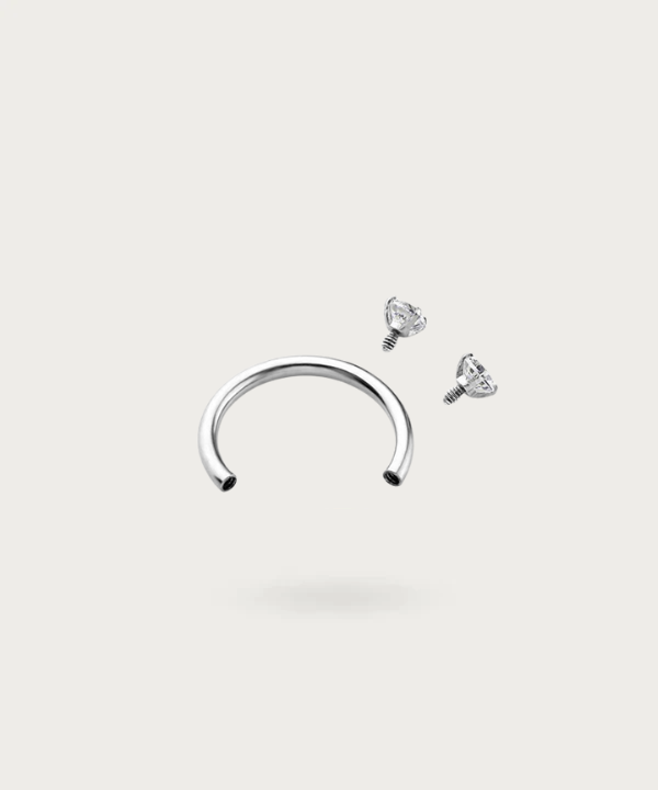 piercing sfera Forward Helix argento ferro di cavallo 