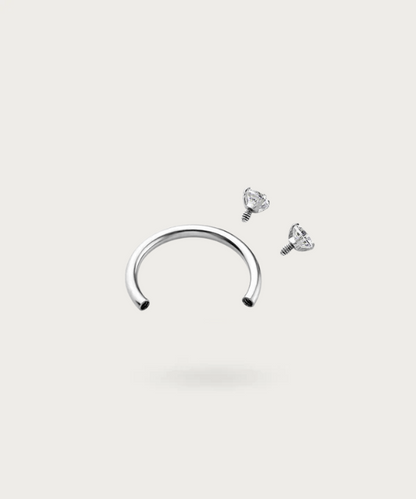 piercing sfera Forward Helix argento ferro di cavallo 