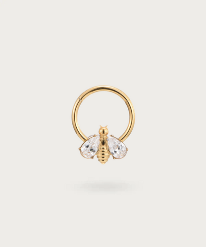 Piercing Daith anello con motivo ape color oro