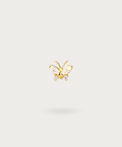 "Panoramica del Piercing Conch Farfalla in Argento 925 Placcato Oro."