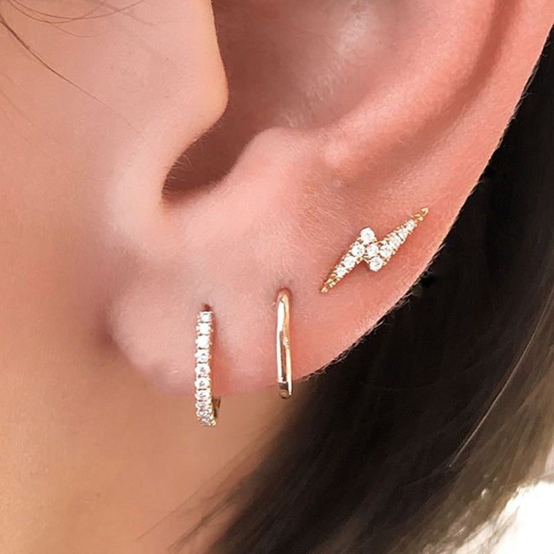 316L Piercing Al Trago Helix Orecchio Stern Con 5 Zirconia Cristalli Pietre 316L Piercing Al Trago Helix Orecchio Stern Con 5 Zirconia Cristalli Pietre